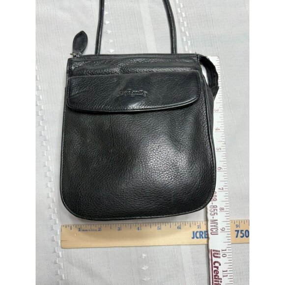 Vintage Fossil Black Leather Small Crossbody Bag Purse Supple Luxury Classic - Picture 6 of 13